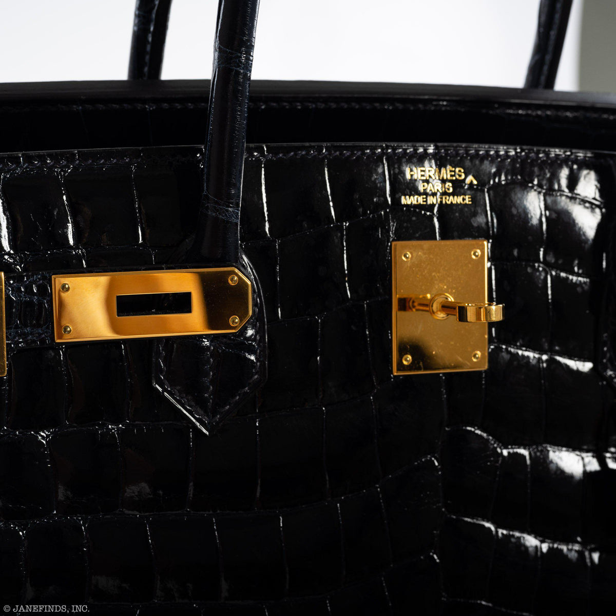 Hermes Birkin 40 Blue Nuit Porosus Crocodile Gold Hardware