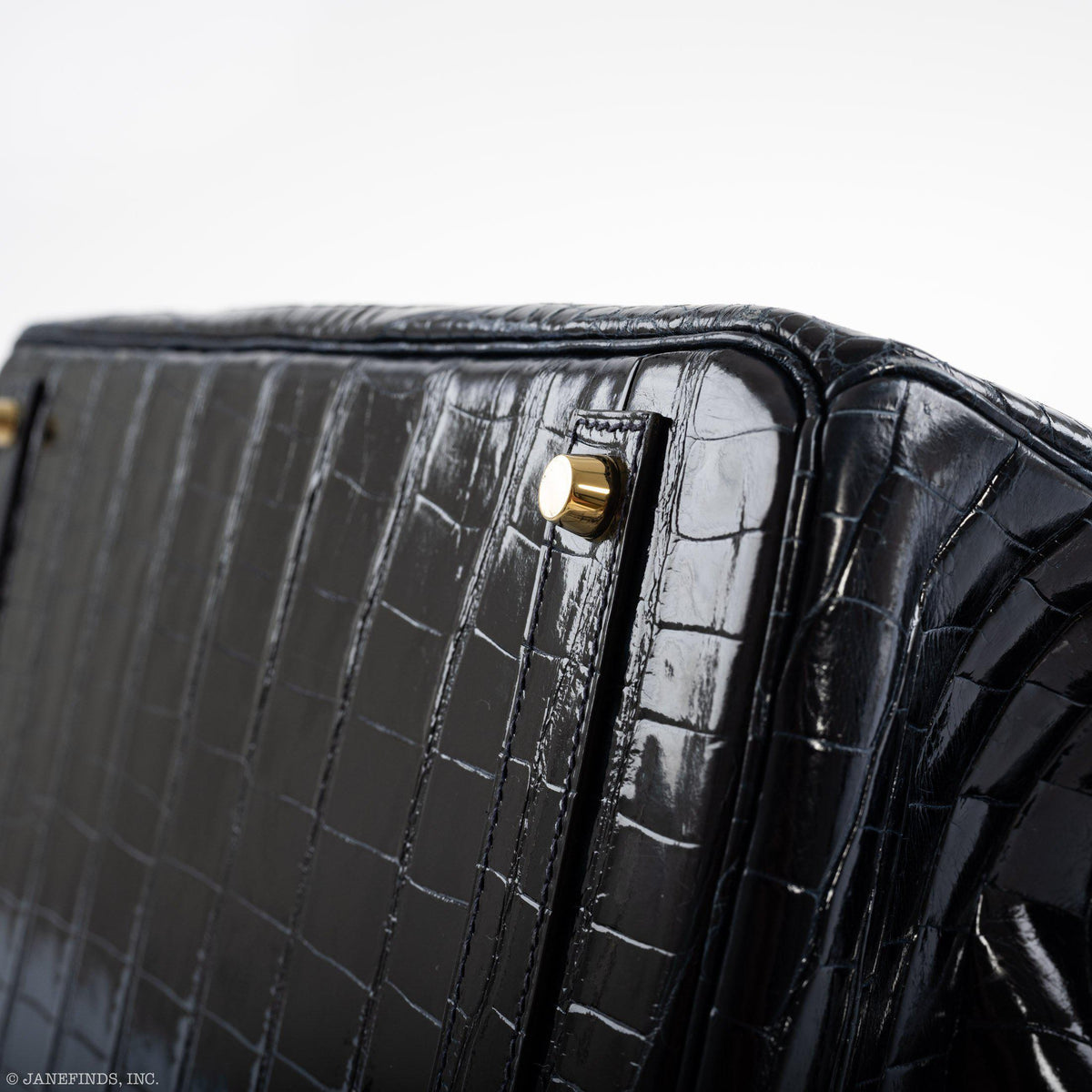 Hermes Birkin 40 Blue Nuit Porosus Crocodile Gold Hardware