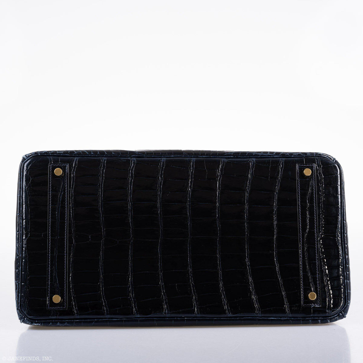 Hermes Birkin 40 Blue Nuit Porosus Crocodile Gold Hardware