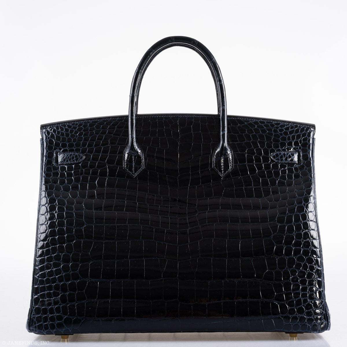 Hermes Birkin 40 Blue Nuit Porosus Crocodile Gold Hardware