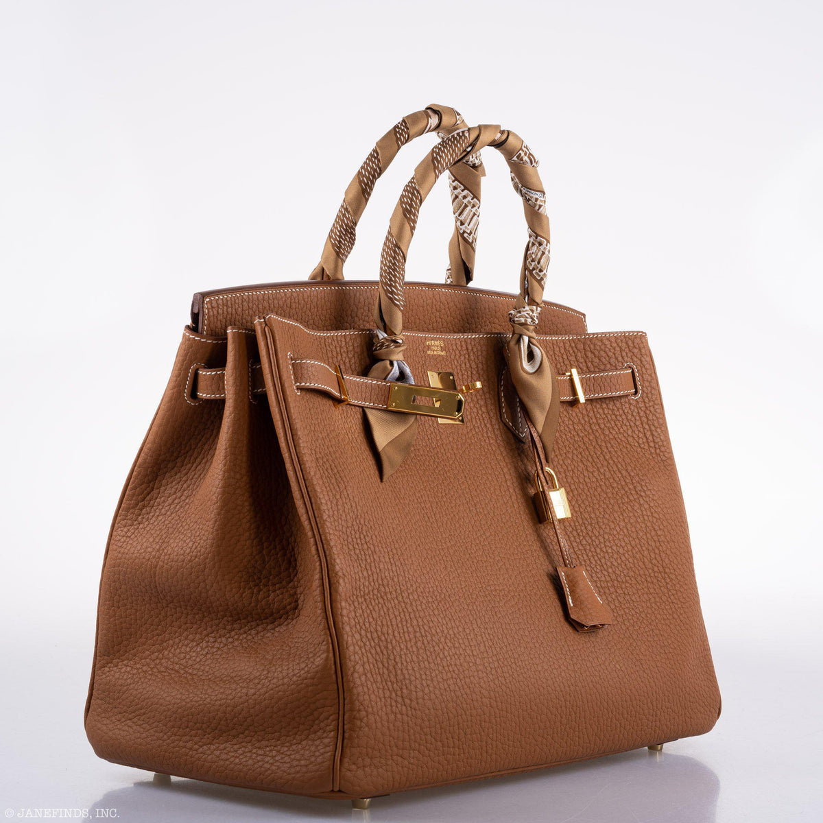 Hermes Birkin 40 Gold Fjord Leather Gold Hardware