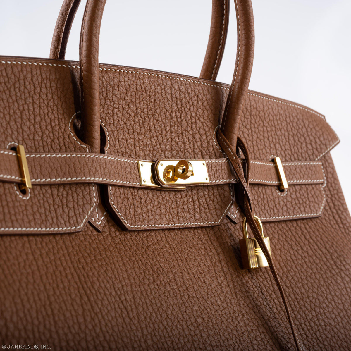 Hermes Birkin 40 Gold Fjord Leather Gold Hardware