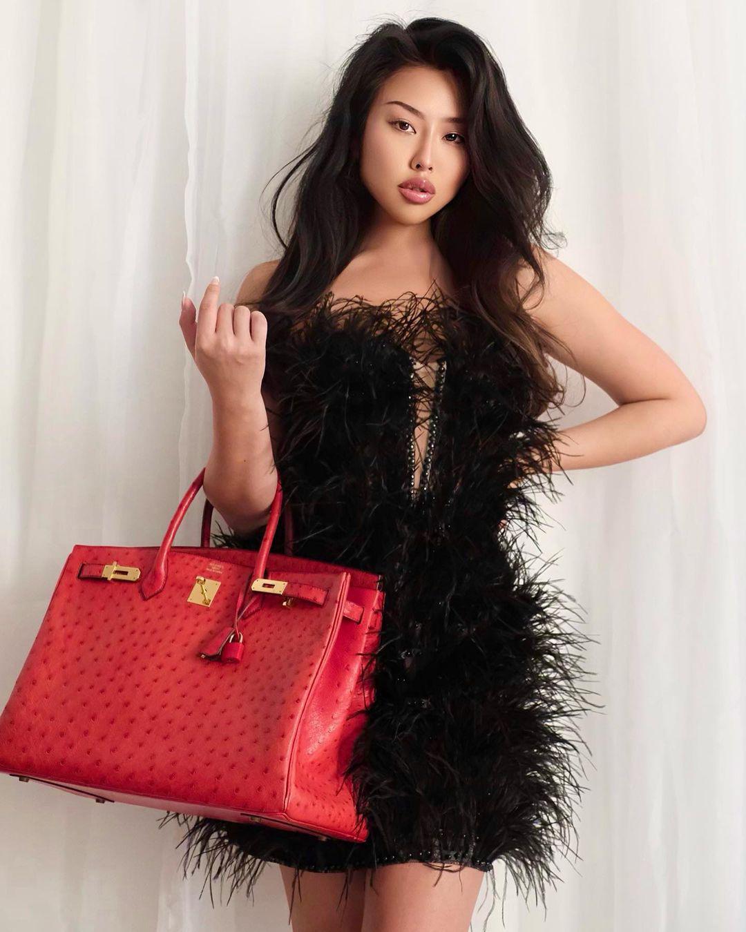 Hermes Birkin 40 Rouge Vif Ostrich with Gold Hardware