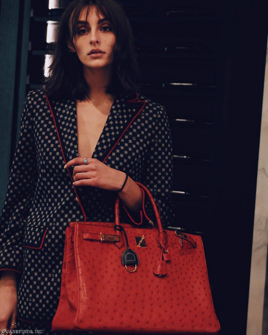 Hermes Birkin 40 Rouge Vif Ostrich with Gold Hardware