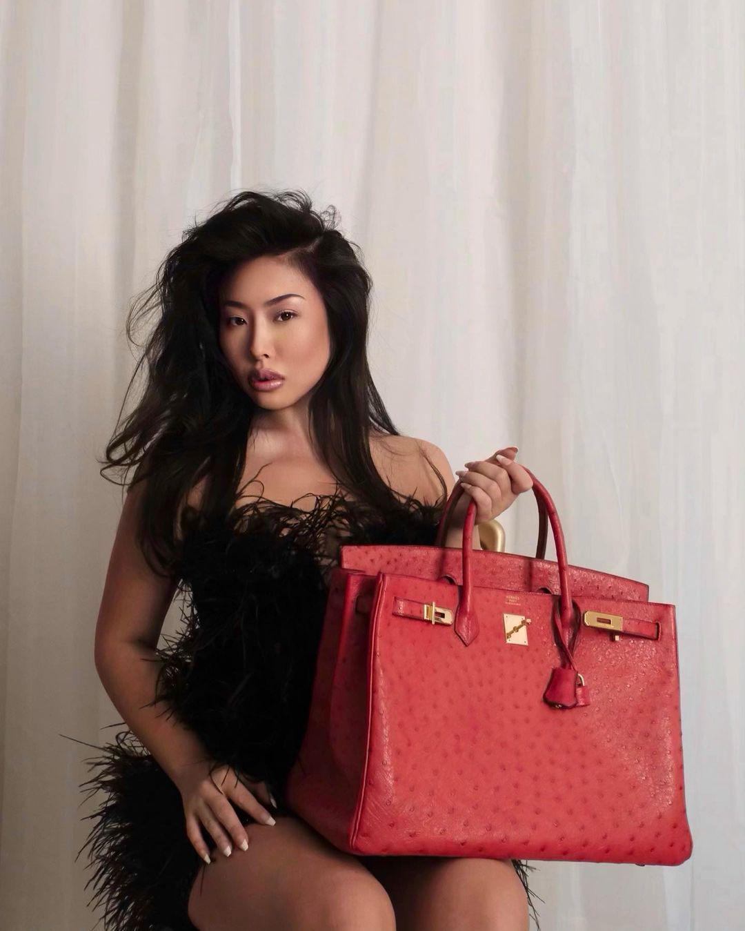 Hermes Birkin 40 Rouge Vif Ostrich with Gold Hardware
