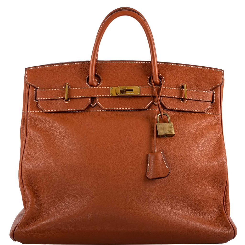 Hermes Birkin 45 HAC Etrusque Clemence Gold Hardware