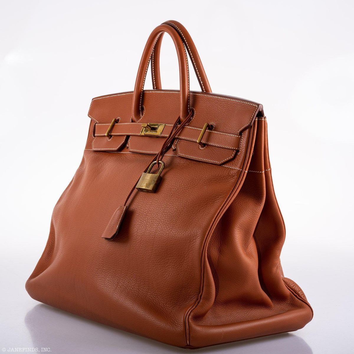 Hermes Birkin 45 HAC Etrusque Clemence Gold Hardware