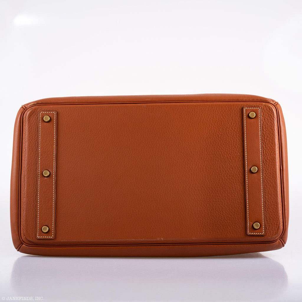Hermes Birkin 45 HAC Etrusque Clemence Gold Hardware