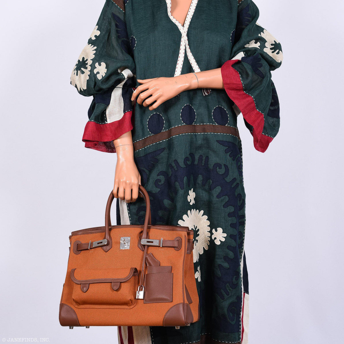 Hermes Birkin Cargo 35 Marron d’Inde Swift & Gold Canvas Palladium Hardware