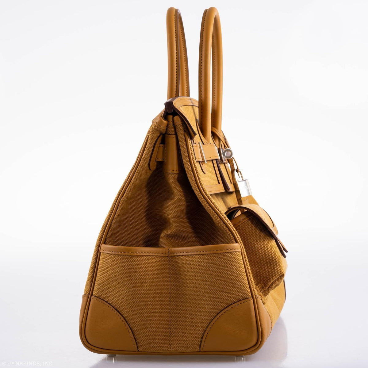 Hermes Birkin Cargo 35 Sesame Swift & Canvas Palladium Hardware