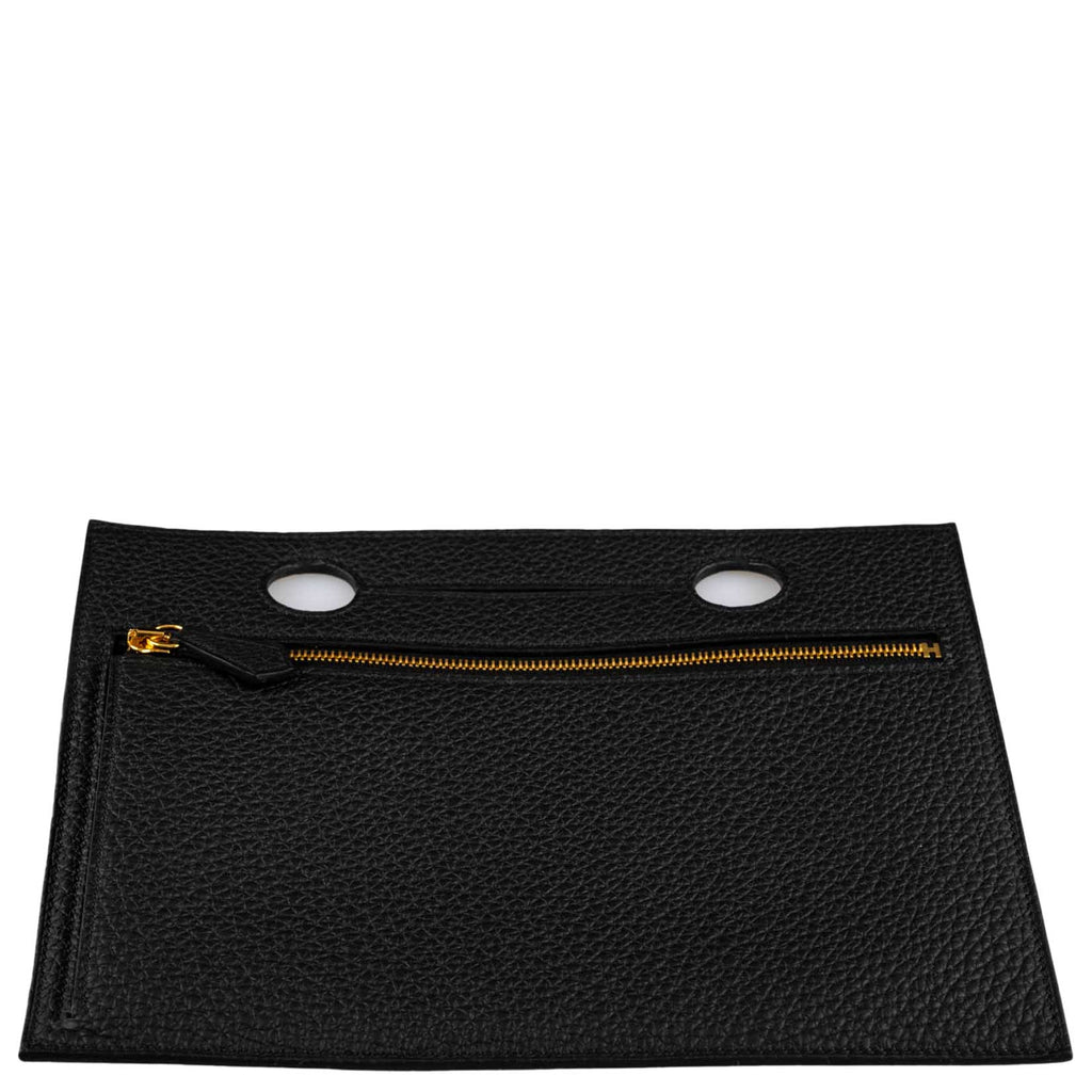 Hermes Birkin Pochette Backpocket Black Swift With Palladium Hardware