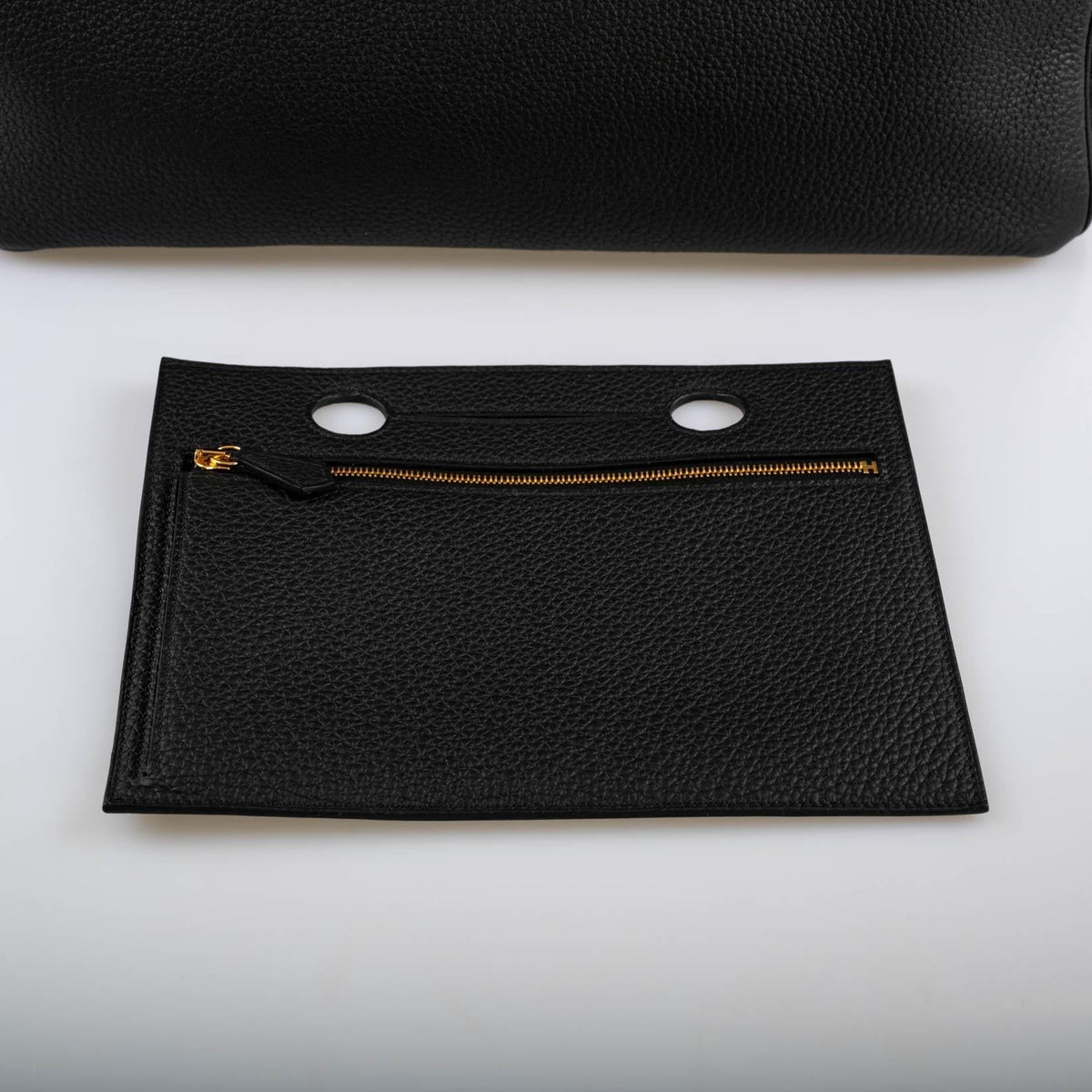 Hermes Birkin Pochette Backpocket Black Swift With Palladium Hardware