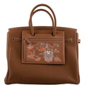Hermes Birkin Pochette Backpocket Printed Gold Swift with Palladium Hardware