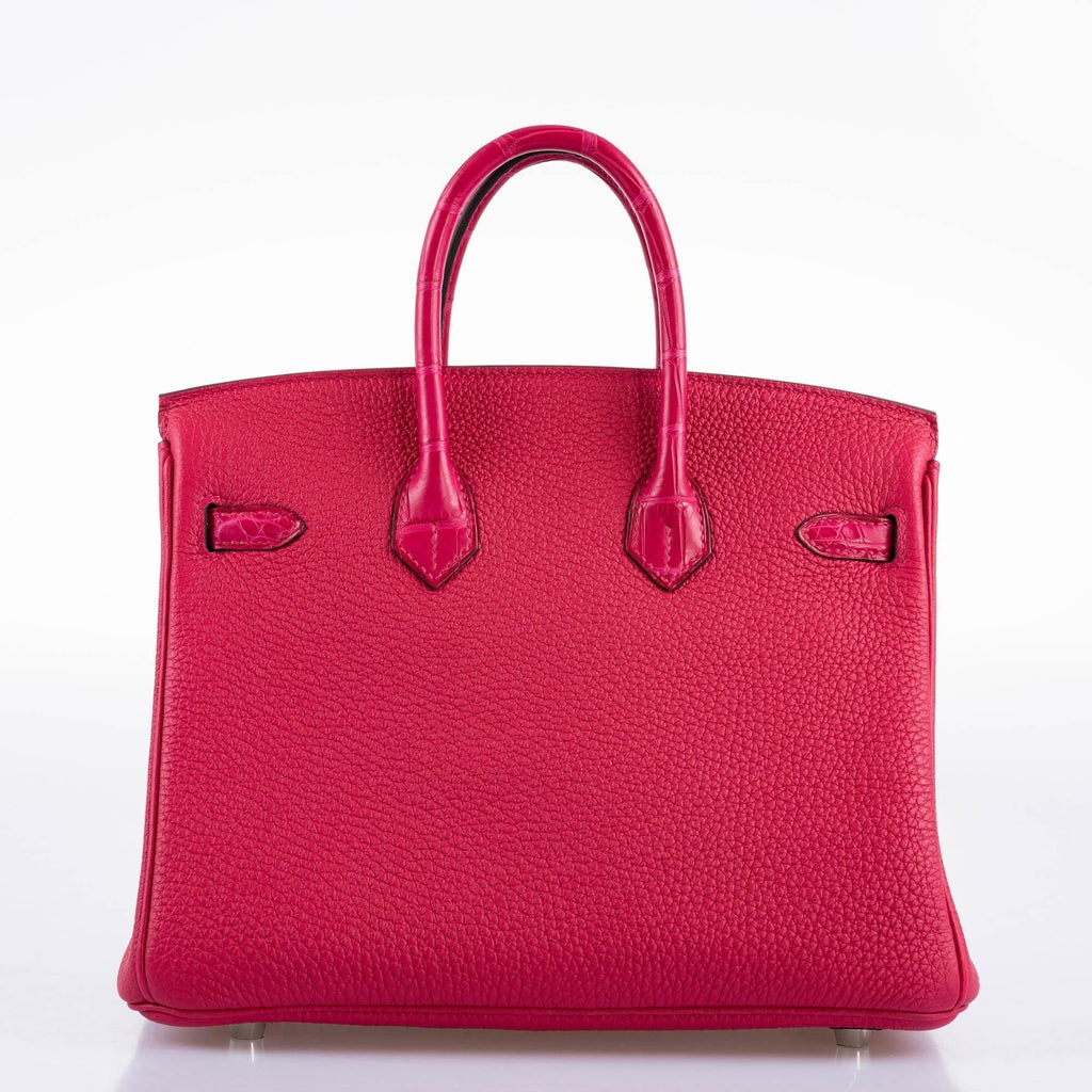 Hermes Birkin Touch 25 Framboise Togo & Matte Alligator Palladium Hardware