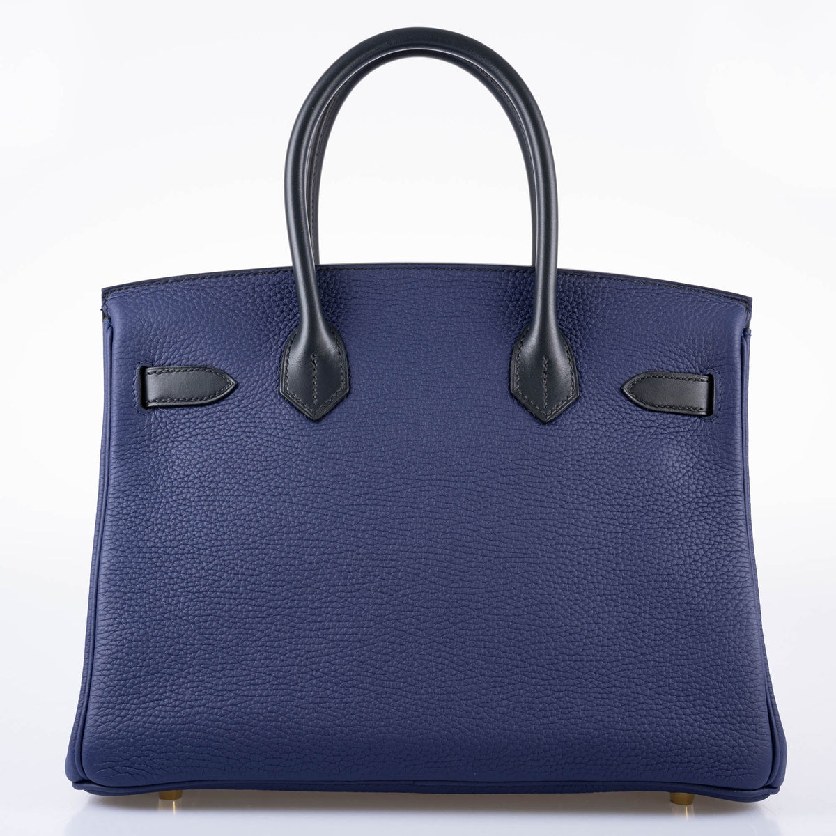 Hermes Birkin Touch 30 Bleu Encre Sombrero & Bleu Obscur Taurillon Clemence Gold Hardware