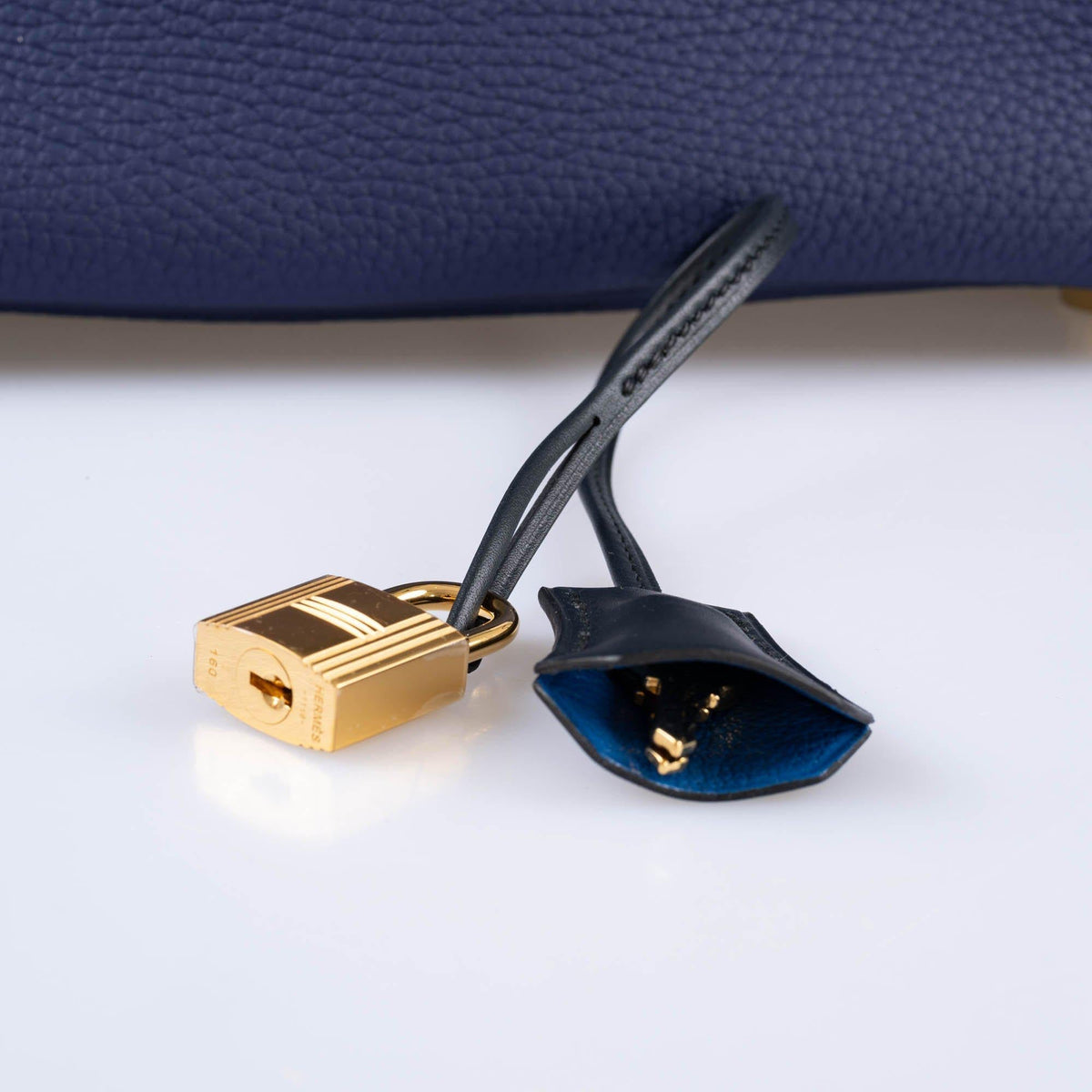 Hermes Birkin Touch 30 Bleu Encre Sombrero & Bleu Obscur Taurillon Clemence Gold Hardware
