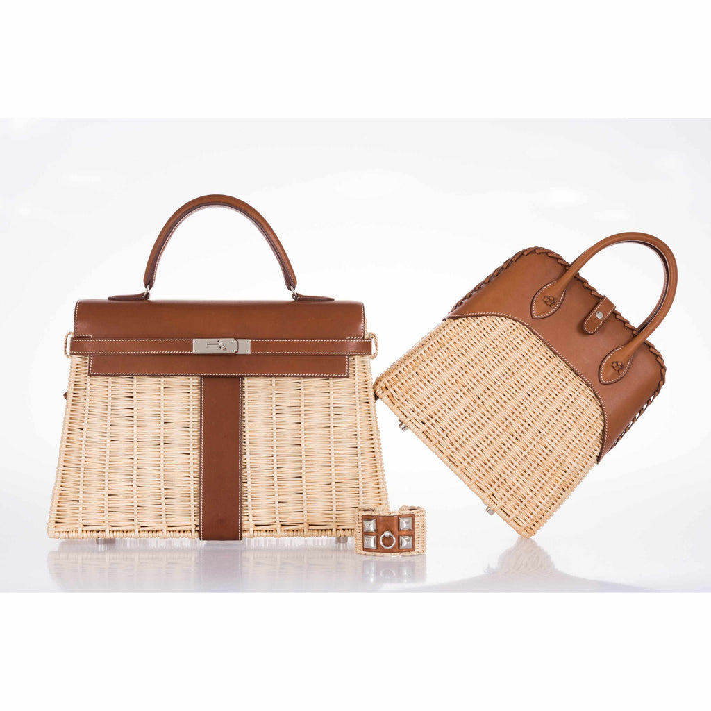 Hermes Bolide 25 Picnic Bag Barenia & Wicker