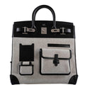 Hermes Cargo HAC Birkin 40 Black Box & Toile with Palladium Hardware