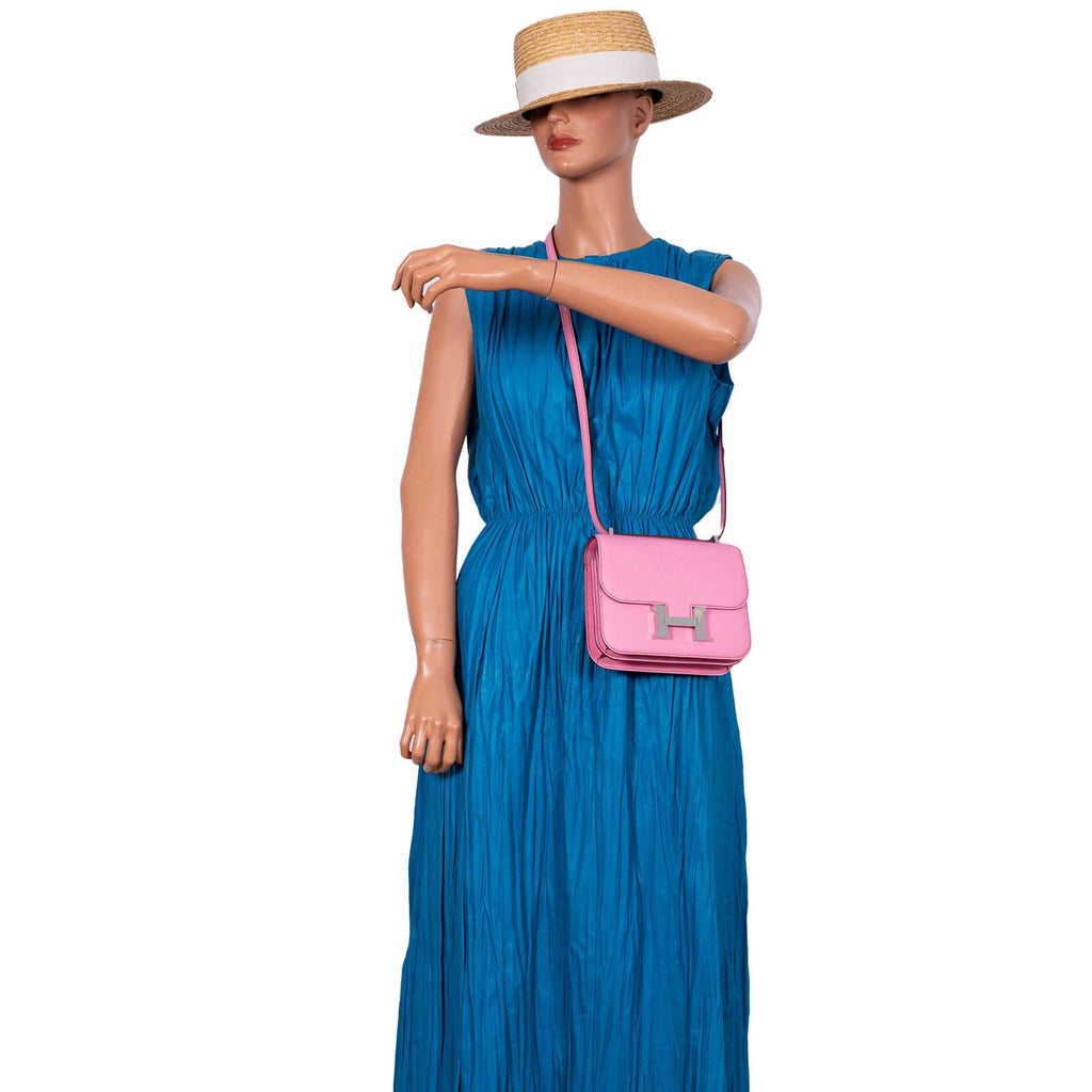 Hermes Constance 18 5P Bubblegum Pink Epsom with Palladium Hardware