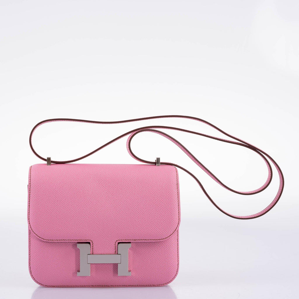Hermes Constance 18 5P Bubblegum Pink Epsom with Palladium Hardware