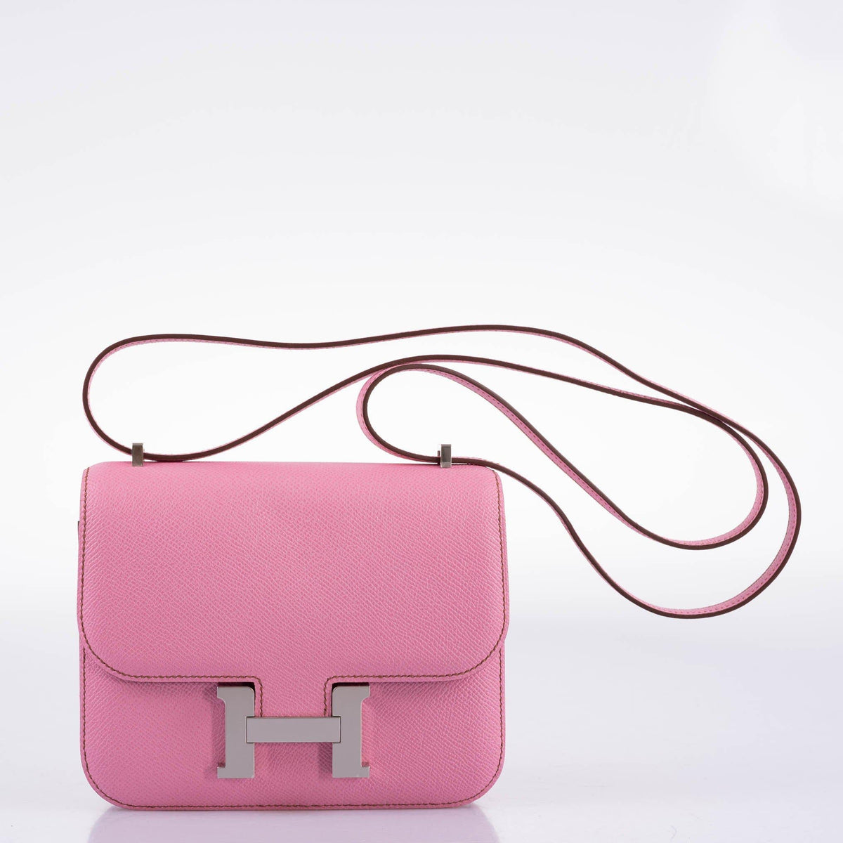 Hermes Constance 18 5P Bubblegum Pink Epsom with Palladium Hardware