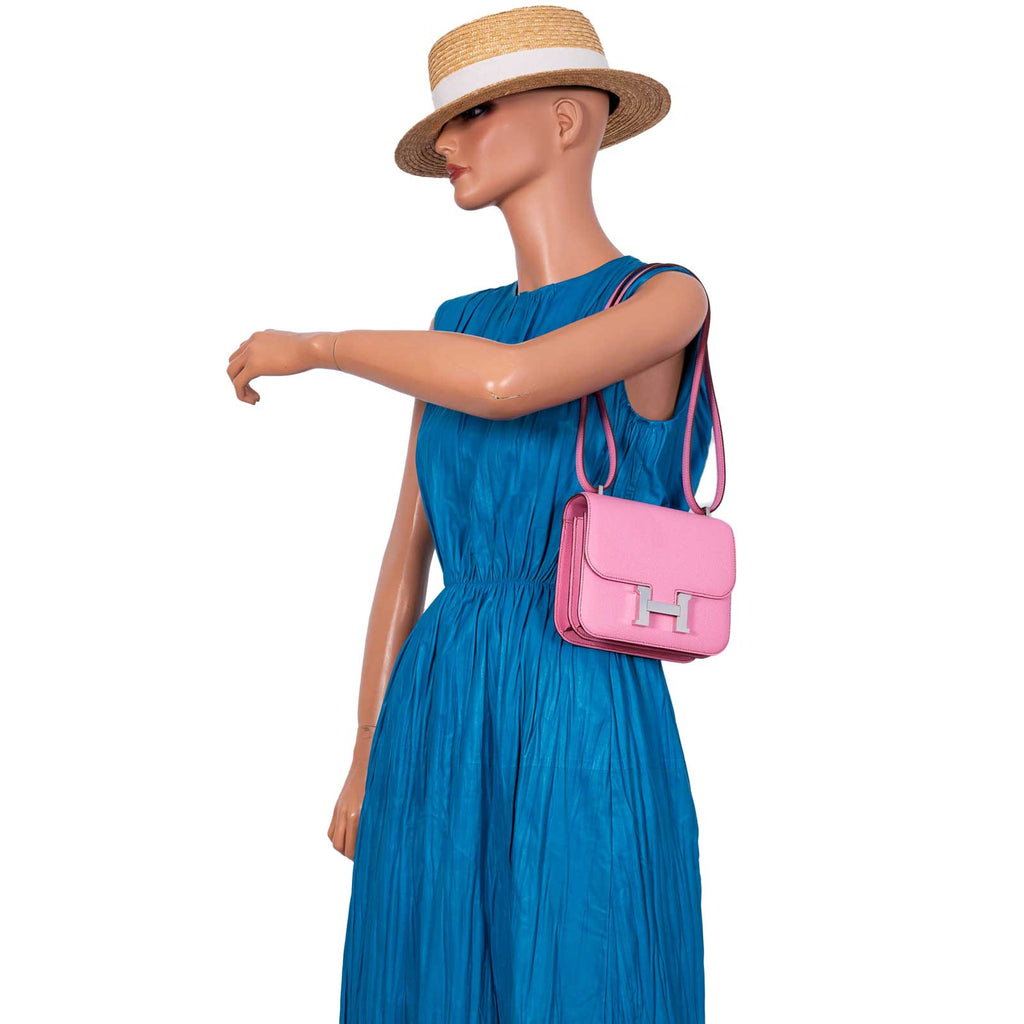 Hermes Constance 18 5P Bubblegum Pink Epsom with Palladium Hardware