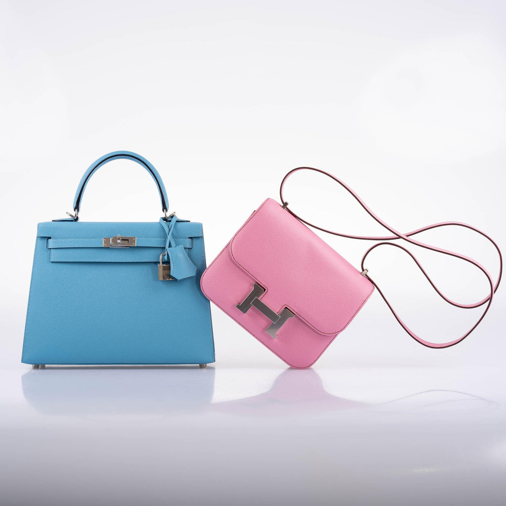 Hermes Constance 18 5P Bubblegum Pink Epsom with Palladium Hardware