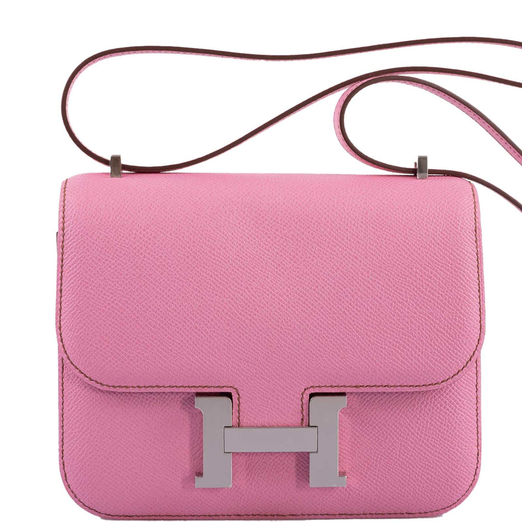 Hermes Constance 18 5P Bubblegum Pink Epsom with Palladium Hardware