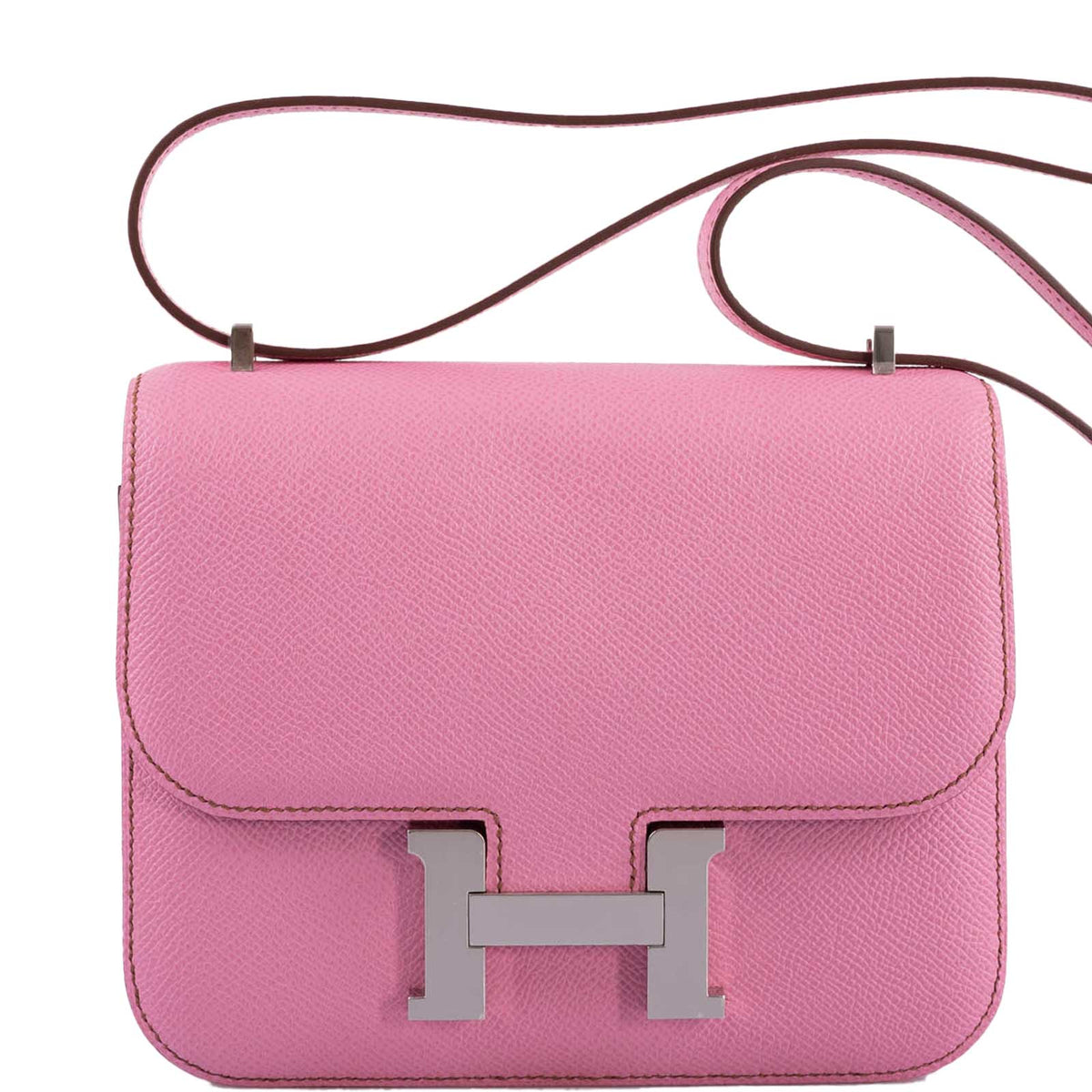 Hermes Constance 18 5P Bubblegum Pink Epsom with Palladium Hardware
