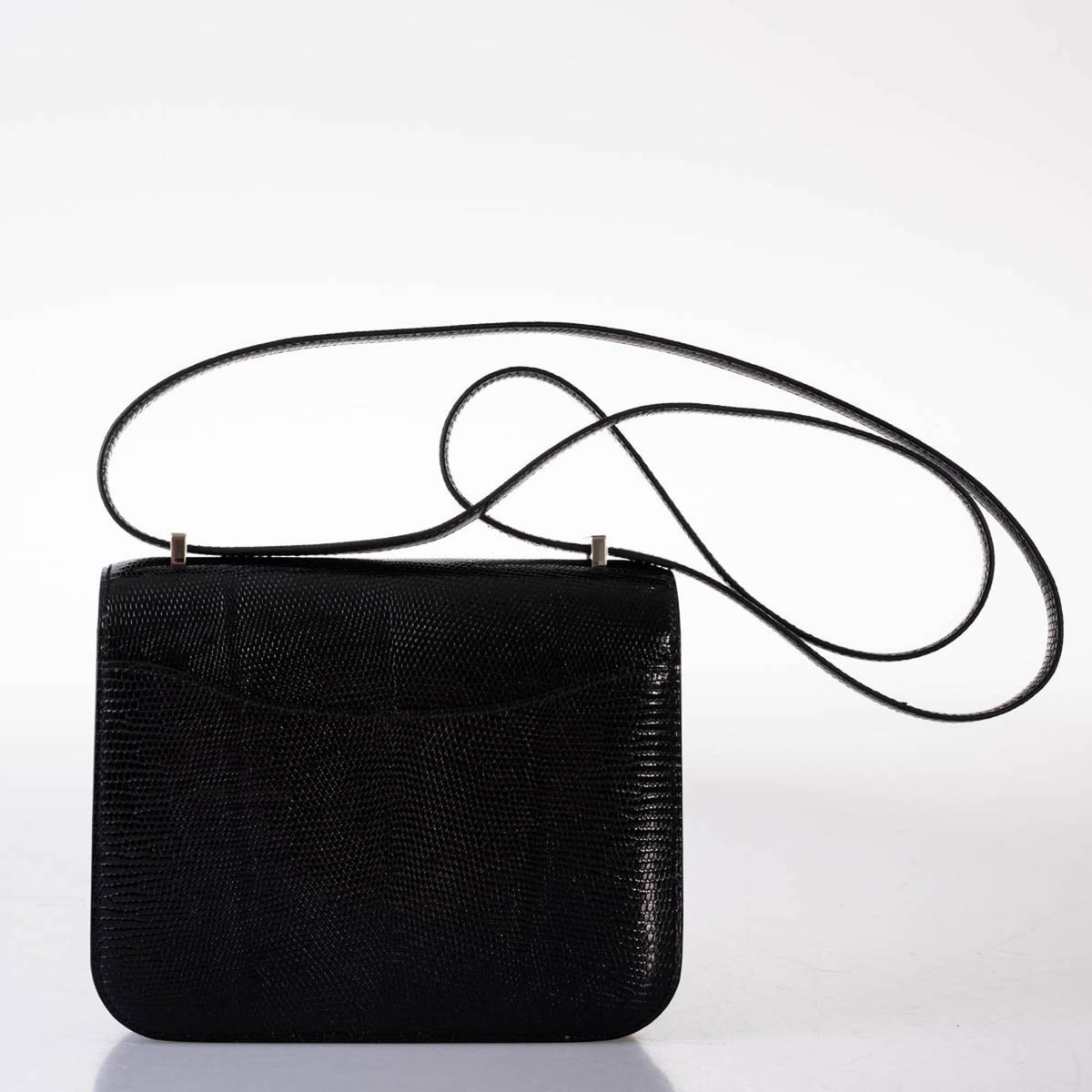 Hermes Constance 18 Black Salvator Lizard Palladium Hardware