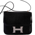 Hermes Constance 18 Black Salvator Lizard Palladium Hardware