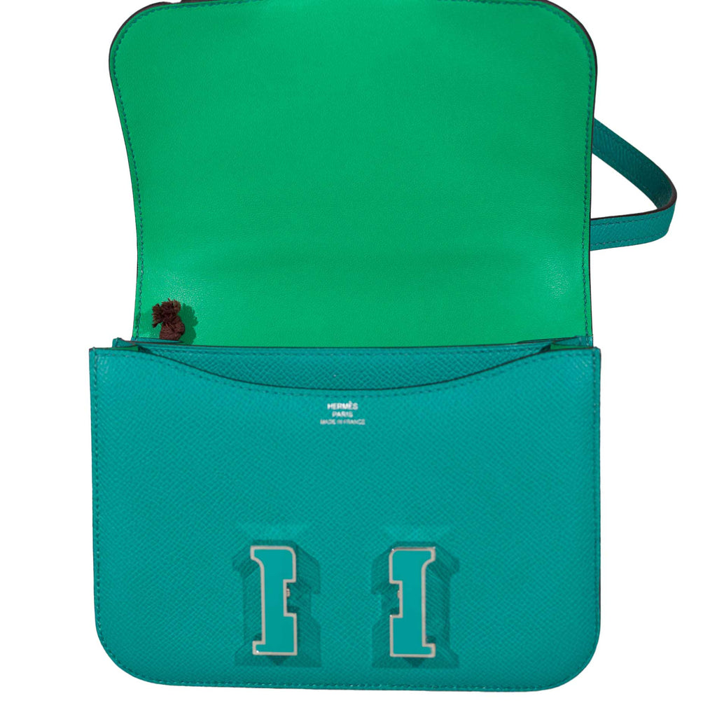 Hermes Constance 18 Blue Paon Verso Menthe Epsom Palladium Hardware