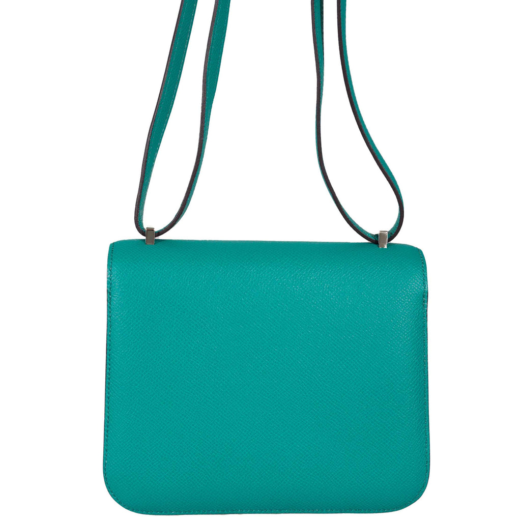 Hermes Constance 18 Blue Paon Verso Menthe Epsom Palladium Hardware