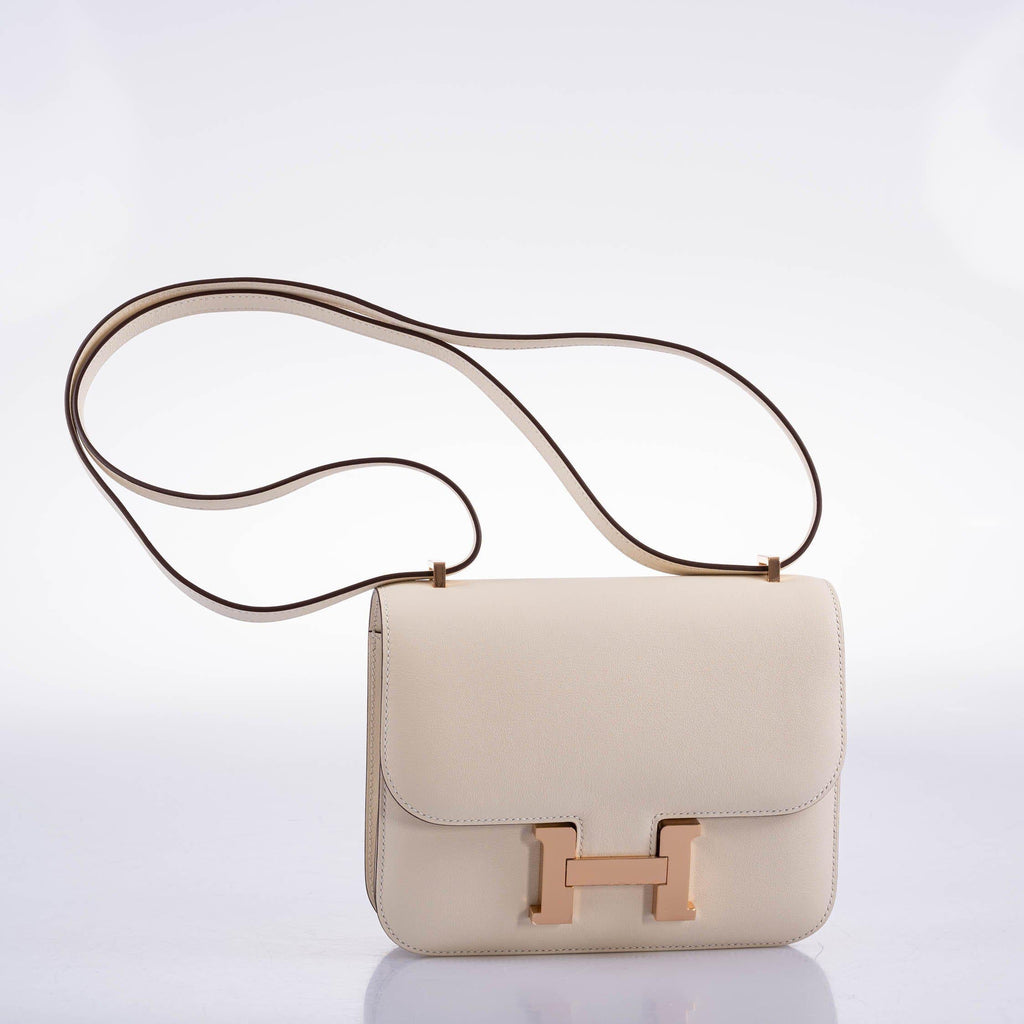 Hermes Constance 18 Nata Swift leather with Rose Gold Hardware