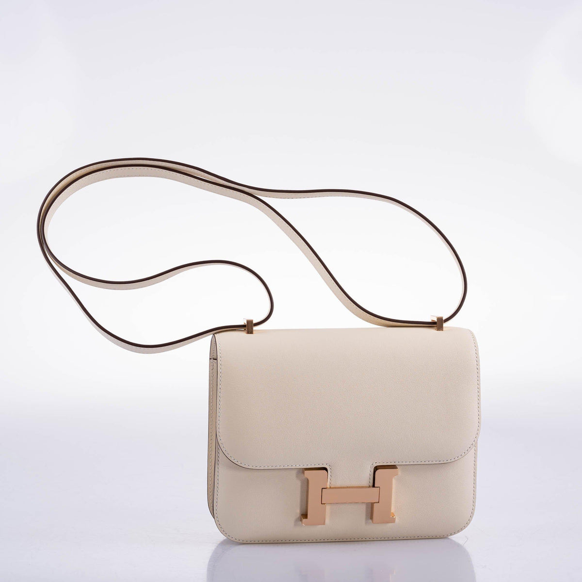 Hermes Constance 18 Nata Swift leather with Rose Gold Hardware