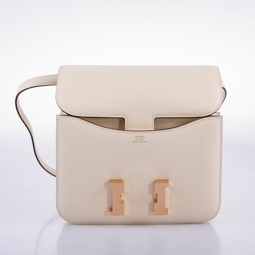Hermes Constance 18 Nata Swift leather with Rose Gold Hardware