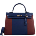 Hermes Flag Kelly 35 Sellier Blue Saphir & Rouge H Epsom Palladium Hardware