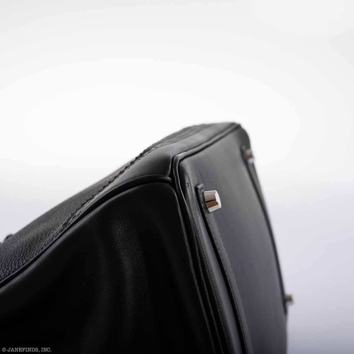 Hermes Ghillies Birkin 35 Black Togo & Evergrain with Palladium Hardware