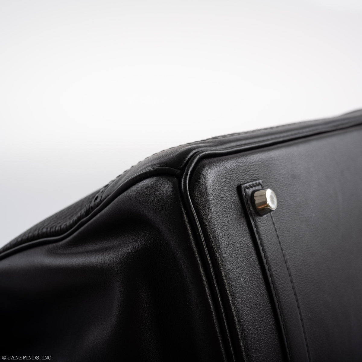 Hermes Ghillies Birkin 35 Black Togo & Evergrain with Palladium Hardware