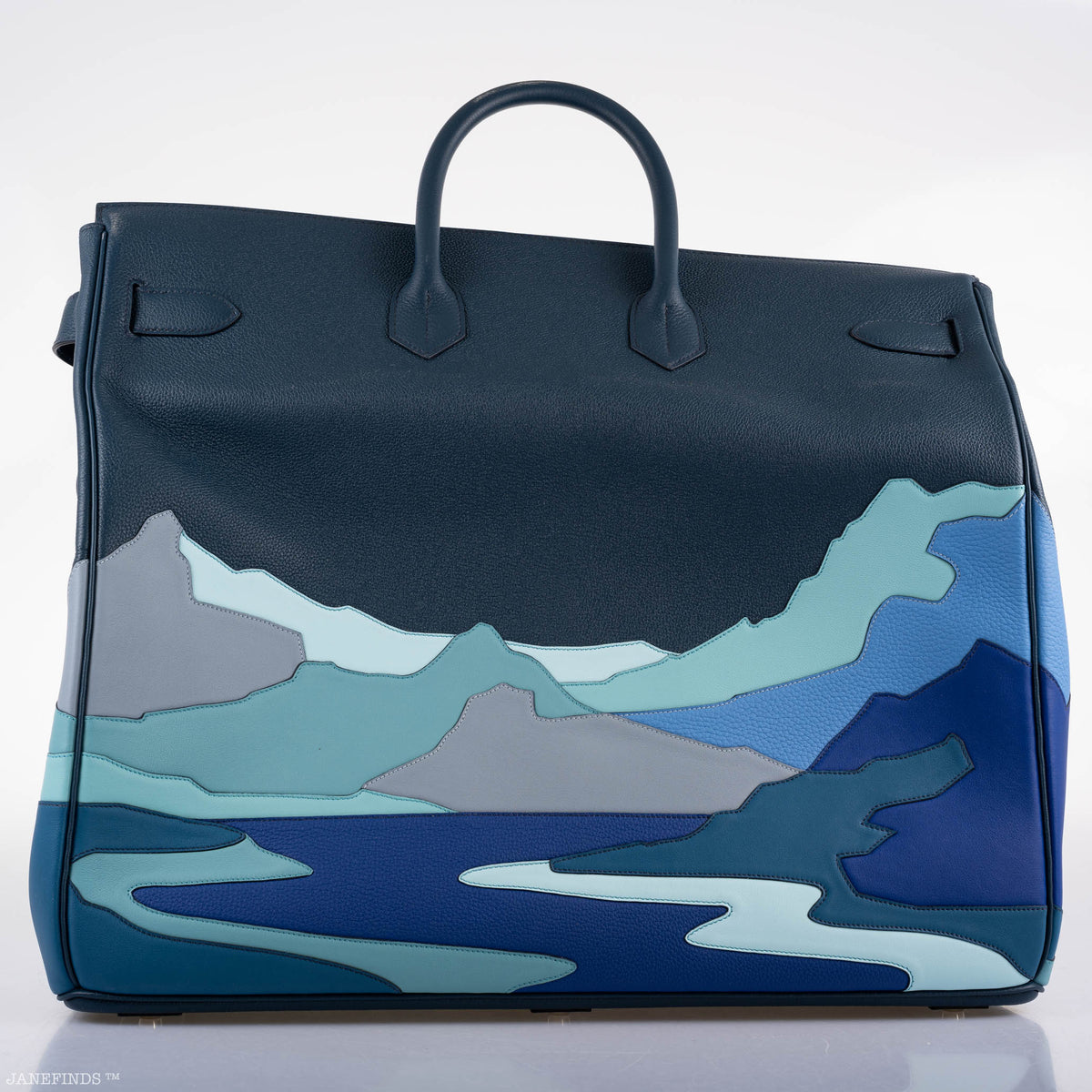Hermes HAC Birkin 50 "Endless Road" Limited, Bleu de Prusse Togo Palladium Hardware