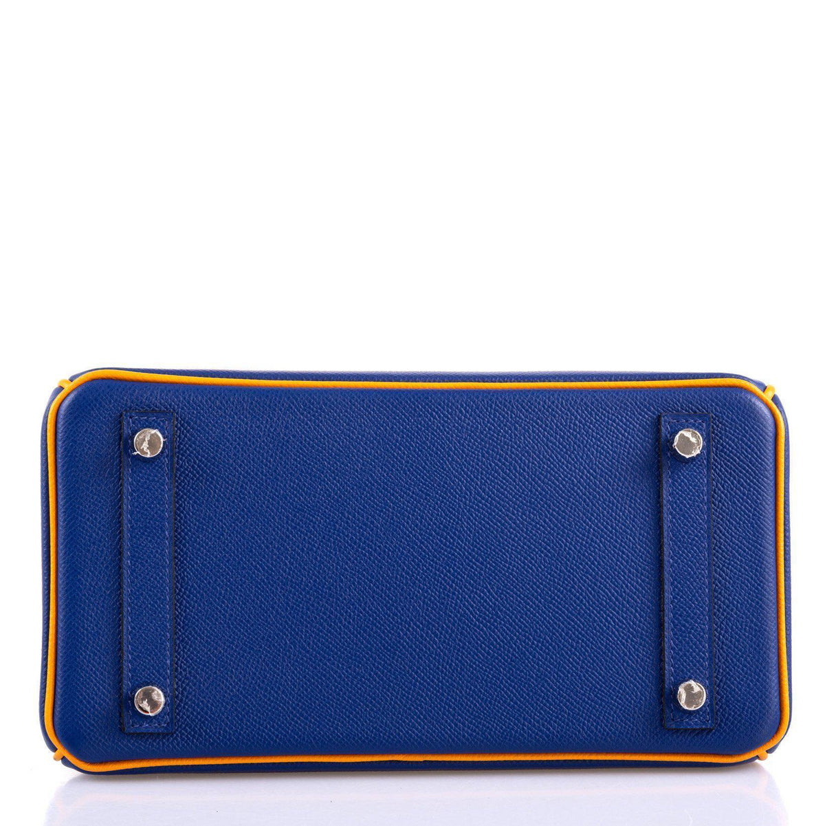 Hermes HSS Birkin 25 Jaune D’Or & Blue Electric Epsom Brushed Palladium Hardware