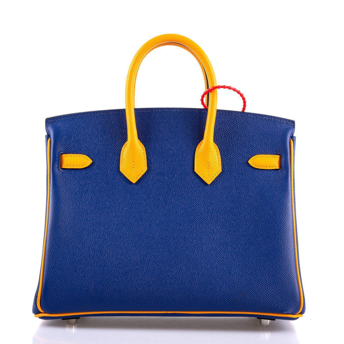 Hermes HSS Birkin 25 Jaune D’Or & Blue Electric Epsom Brushed Palladium Hardware