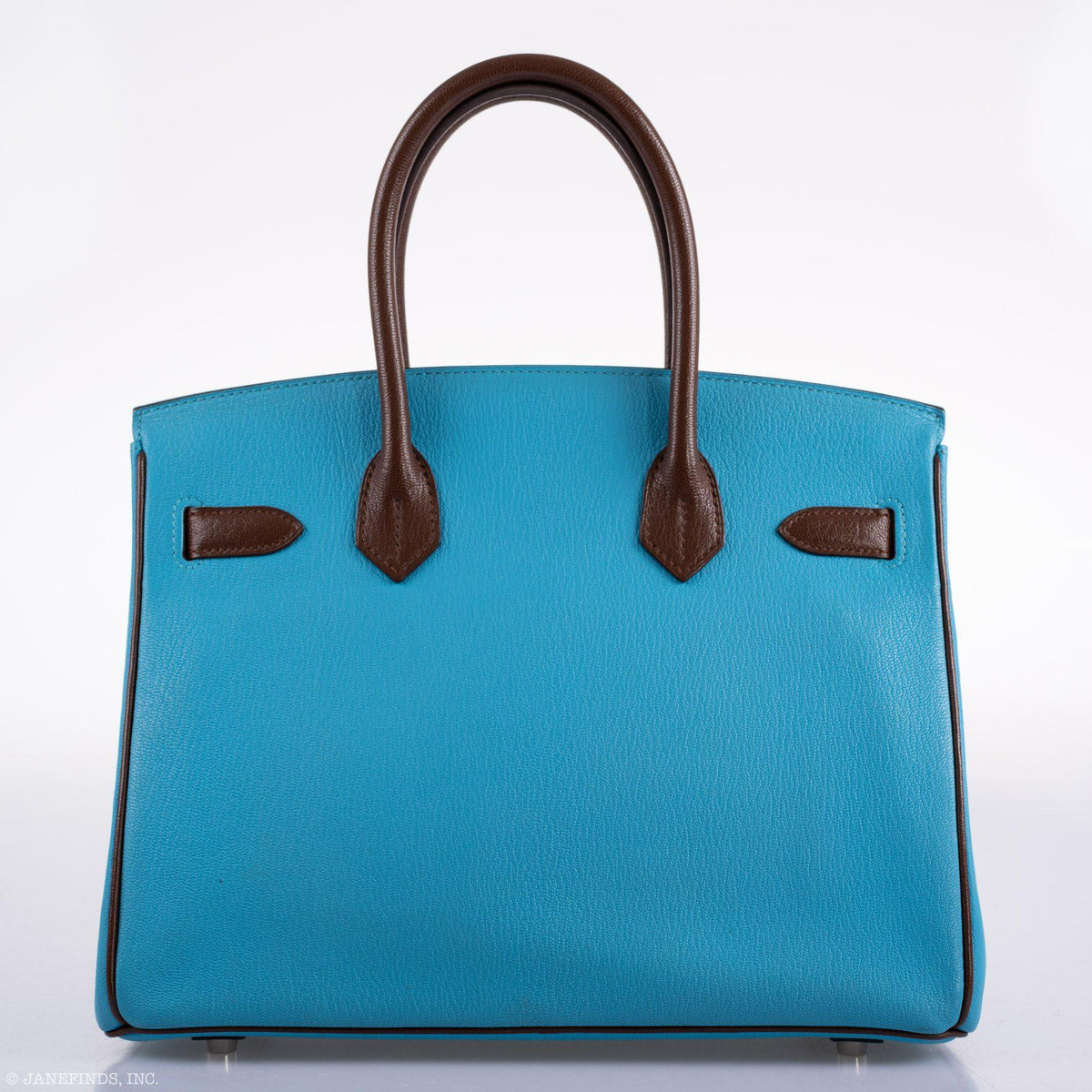 Hermes HSS Birkin 30 Blue Aztec & Havane Chevre with Palladium Hardware