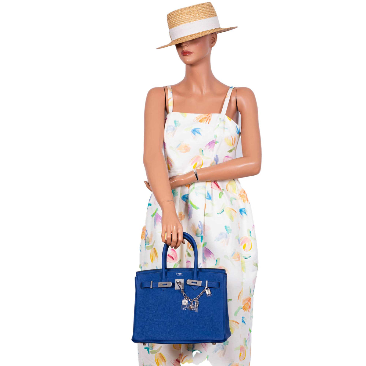 Hermes HSS Birkin 30 Blue Electric Togo with Brushed Palladium Hardware