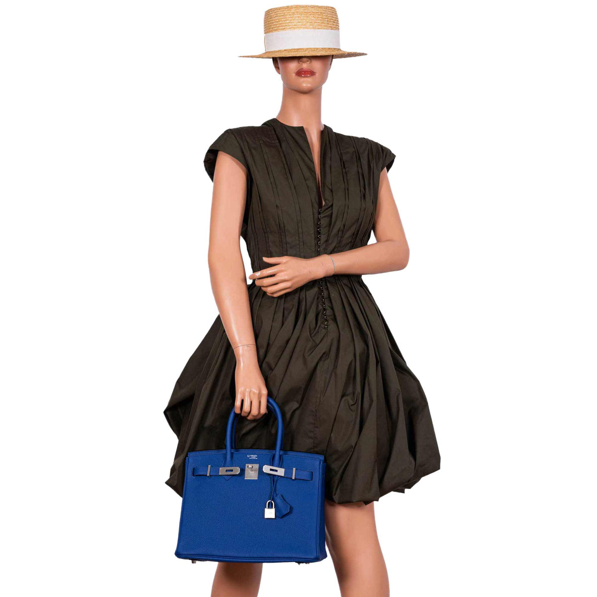 Hermes HSS Birkin 30 Blue Electric Togo with Brushed Palladium Hardware