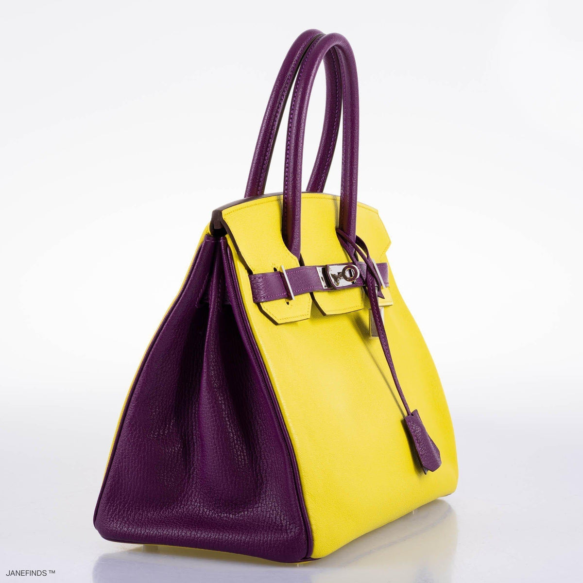Hermes HSS Birkin 30 Lime & Anemone Chevre leather Gold Hardware