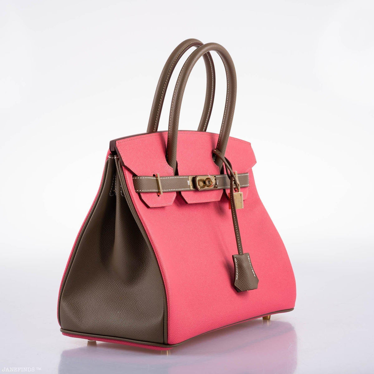 Hermes HSS Birkin 30 Rose Azalee & Etoupe Epsom with Permabrass Hardware