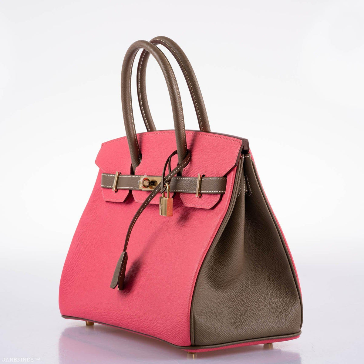 Hermes HSS Birkin 30 Rose Azalee & Etoupe Epsom with Permabrass Hardware