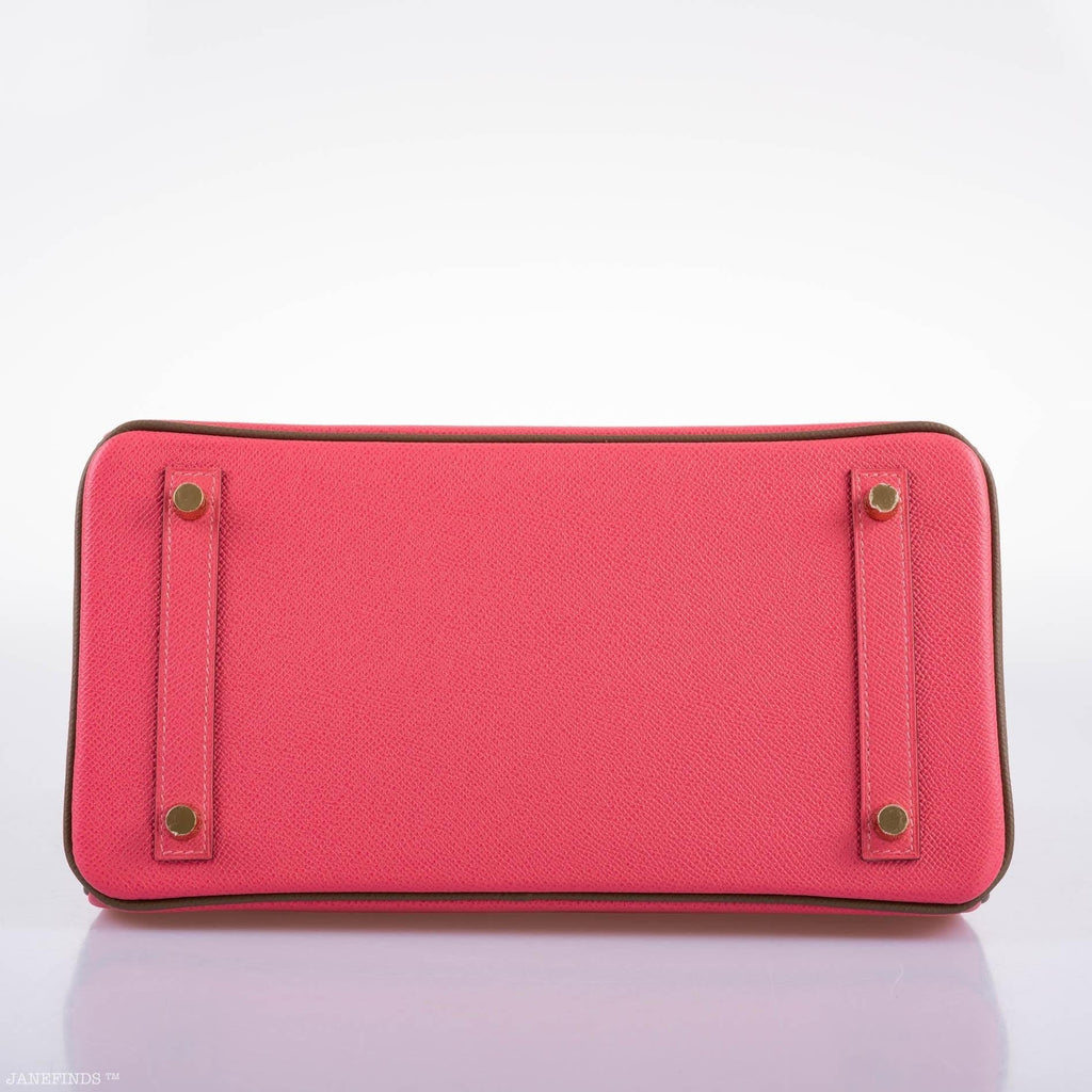 Hermes HSS Birkin 30 Rose Azalee & Etoupe Epsom with Permabrass Hardware