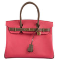 Hermes HSS Birkin 30 Rose Azalee & Etoupe Epsom with Permabrass Hardware